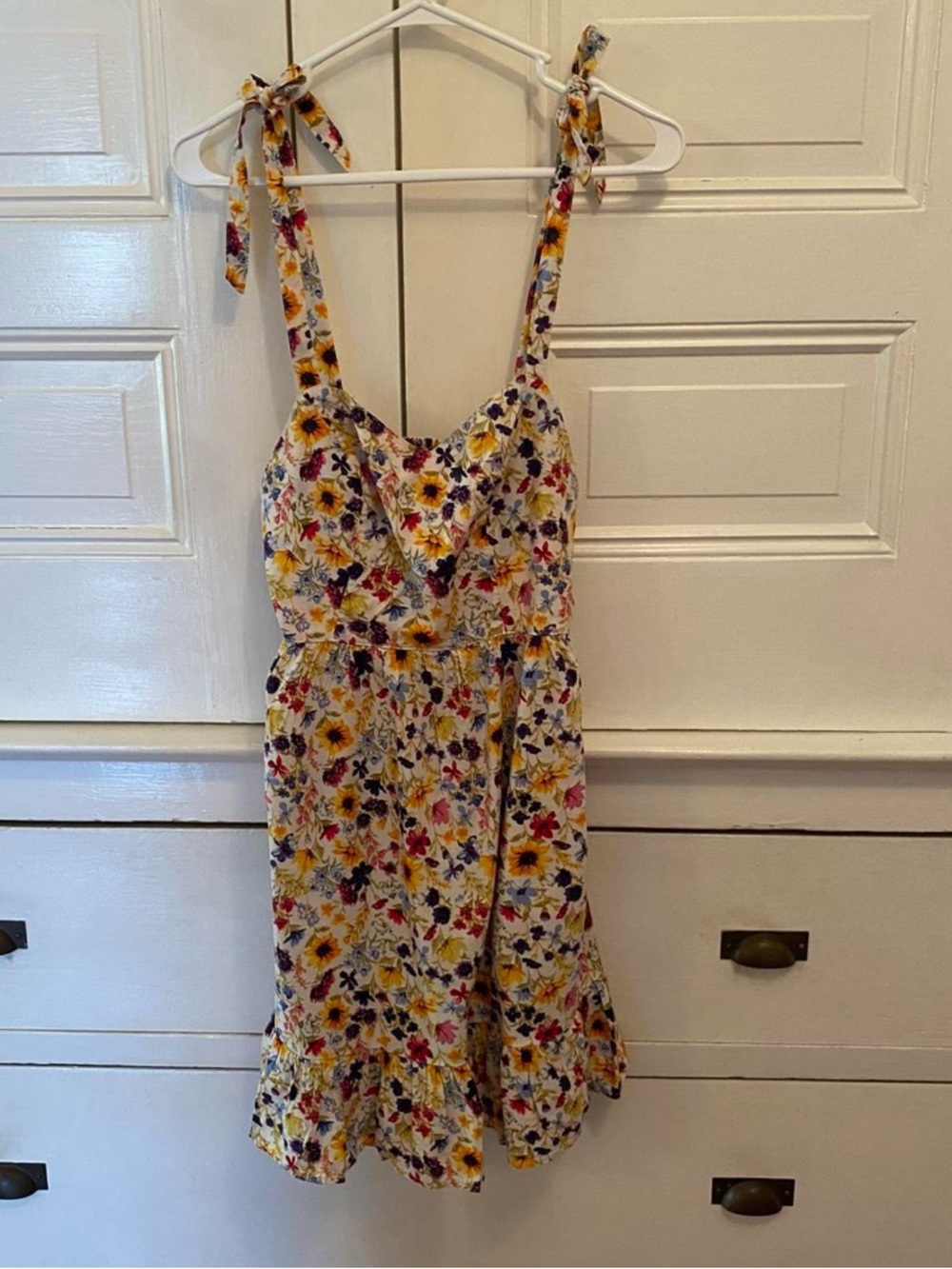 Old Navy Cami with Yellow & Multicolor Floral Print